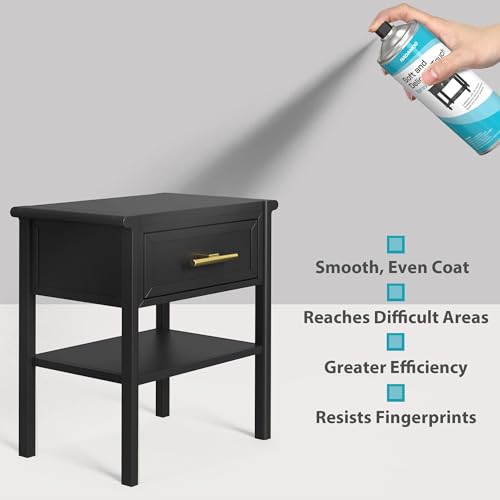 NADAMOO Black Spray Paint, Premium Furniture & Cabinet Coating, 1 Can - color: Matte Black, size: 13.5 Ounce (Pack of 1)