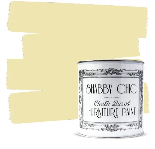 Shabby Chic Chalk Based Furniture Paint: Matt Finish for Furniture, Home Decor, DIY Projects, Wood Paint - Interior and Exterior - 250ml - Rhubarb & Custard