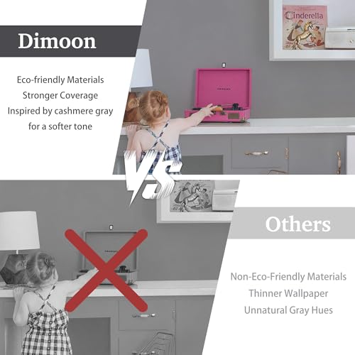 Dimoon 17.7''x236'' Peel and Stick Wallpaper Grey Contact Paper for New Environmentally Friendly Materials Thickening Upgrade Embossed Renter Friendly Gray Wall Paper Modern Vinyl Countertop Bedroom - color: Light Gray, size: 17.7" x 236"