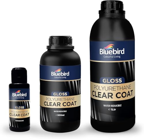 Bluebird 16.9 Fl Oz Polyurethane Clear Coat for Furniture, Paintings, Water-Based Professional Varnish (Gloss) - color: Gloss, size: 16.9 Fl Oz