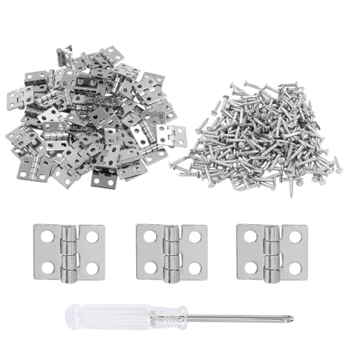 Biaungdo Mini Brass Hinges, 10x8mm, White, 60 Pcs - color: White, size: 10x8mm,60Pcs