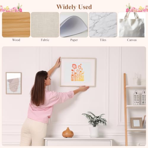 Alipis 15 Pack Flower Stencils for Painting on Wood and Walls