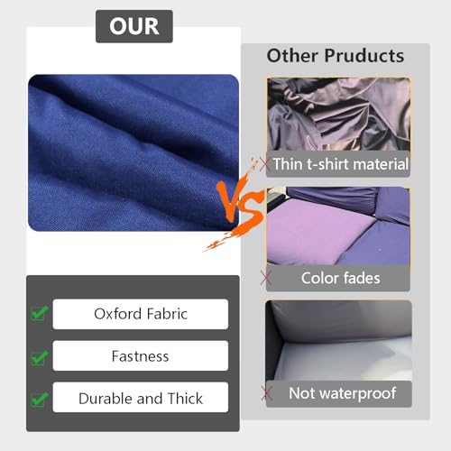 FLYMEI Patio Cushion Covers 31.5x31.5x4, Navy Blue, 1Packs - color: Navy Blue, size: 31.5x31.5x4-1Packs-Cover Only