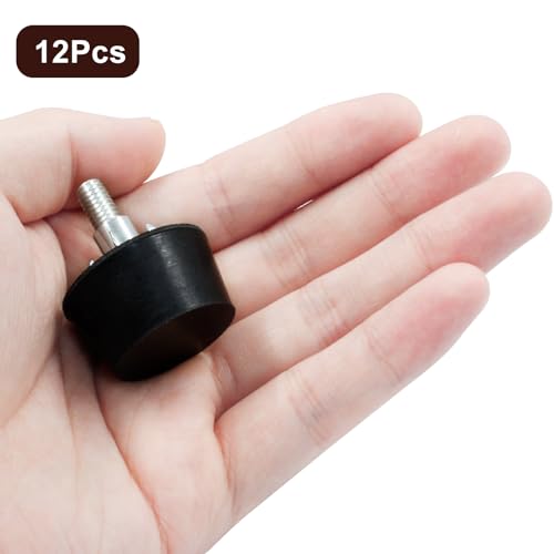 Litoexpe 12Pcs M6 Adjustable Furniture Leveling Feet - size: 1 Inch