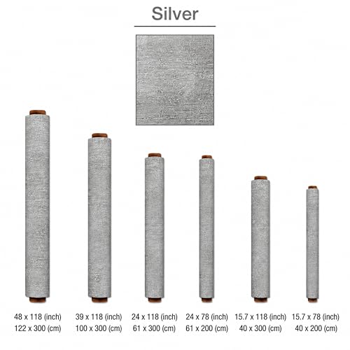 Very Berry Sticker Silver Peel and Stick Wallpaper (15.7" x 118", 2 Pack) - color: Silver, size: 15.7" x 118" (2-pack)