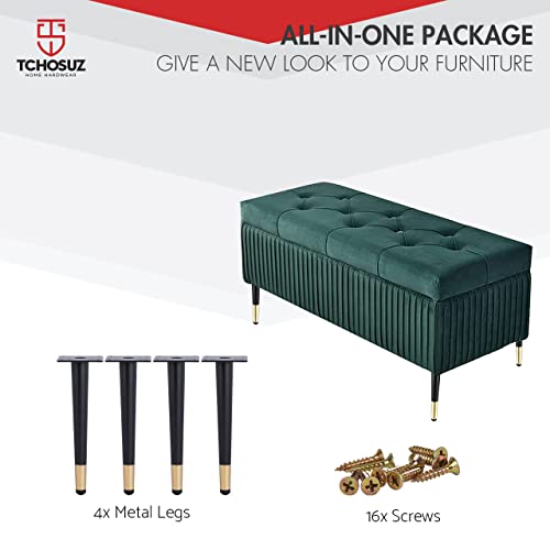 12 Inch Heavy-Duty Metal Furniture Legs 4-Pack Modern Black Gold - color: Black&gold-straight, size: 12''/30cm