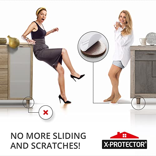 Non Slip Furniture Pads 36 pcs 1" X-Protector - Premium Furniture Grippers - size: 1 inch 36 Round
