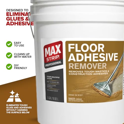 Max Strip Floor Adhesive Remover, Carpet & Mastic Glue Stripper, 5 Gal - size: 640 Fl Oz (Pack of 1)