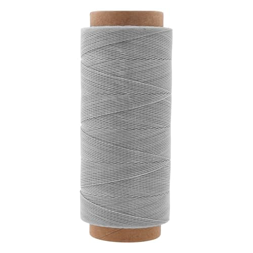 Mandala Crafts 200M 0.45mm Gray Round Waxed Thread for Leather Sewing - color: Gray, size: Round 0.45mm 219 Yards 200M