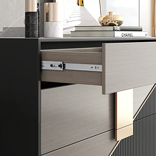 Knobonly 12 Inch Drawer Slides 6 Pairs, Soft Close Ball Bearing Full Extension Side Mount, Silver Kitchen Cabinet Drawer Glides for Dresser, Cabinet - 100lb Load Capacity - size: 12 Inch