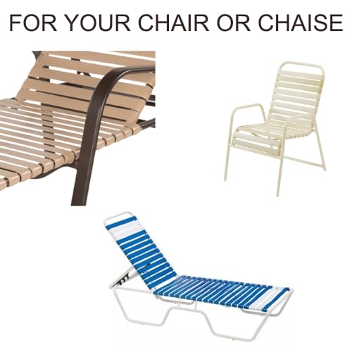 KOMORAX 200ft Long 1.5" Wide Vinyl Chair Strapping. Repair & Replacement Matte Finish.for Patio Outdoor Lawn Garden Durable Attractive (Dark Brown) - color: Dark Brown