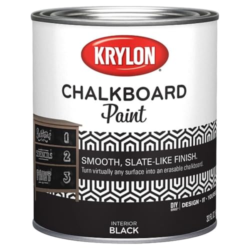 Krylon K05223000 Chalkboard Paint Special Purpose Brush, Black, 1 Quart - size: 32 fl oz (Pack of 1)