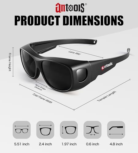 AnTools UV Protection Safety Goggles, ANSI Z80.3-2018 Certified, Impact-Resistant Eyewear for Traffic Signal Recognition, Outdoor Use, Anti-Glare Protective Glasses for Work & Sports