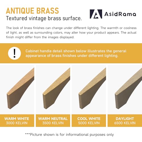 Asidrama 10 Pack 5 Inch(128mm) Antique Brass Kitchen Cabinet Handles, Cabinet Pulls Kitchen Cabinet Hardware for Cupboard Drawer Pulls - color: Antique Brass, size: 5" Hole Center