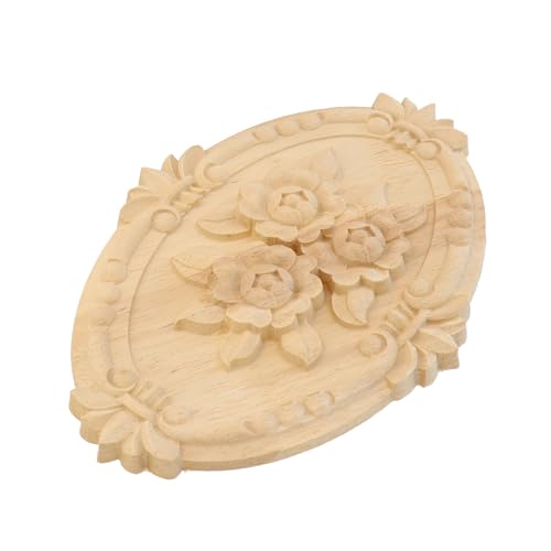 Antrader 2Pcs Unpainted Wood Carved Appliques for DIY, 8.27"×5.9"(Style 19) - style: Style 19, Small Size