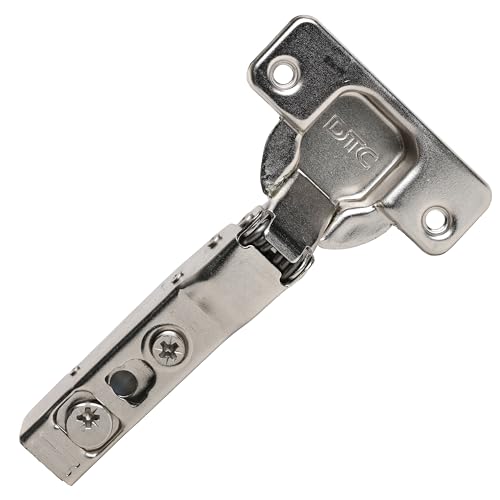 10 Pack Rok Hardware Clip-On 110 Degree Opening Angle, Screw-On Mounting, 35mm Cup Type, 48mm Screw Hole Distance, Soft Close, Half Overlay Cabinet Hinges, Nickel Plated - size: 1/2" Overlay