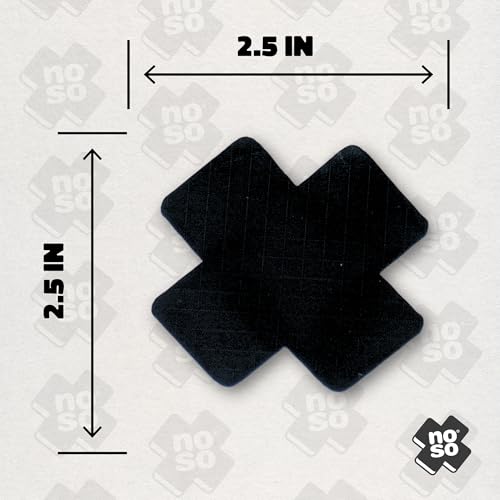 Noso Patches Fabric Repair Kit, Waterproof Peel & Stick Self-Adhesive - color: Ripstop X Black