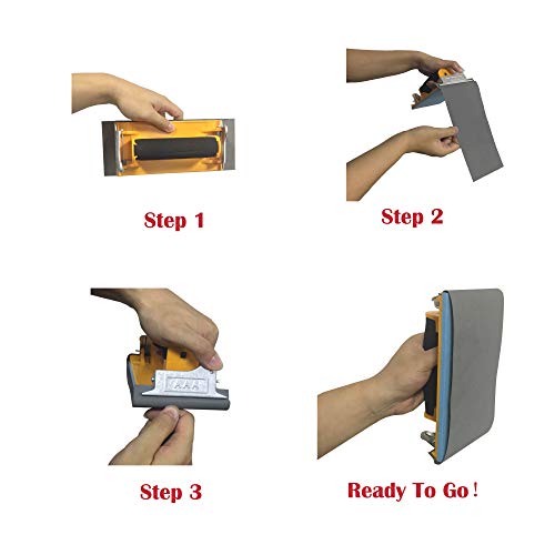 HS85180 Hand Sander with Sponge Handle, Perfect for 9 x 3.6 inch Sandpaper