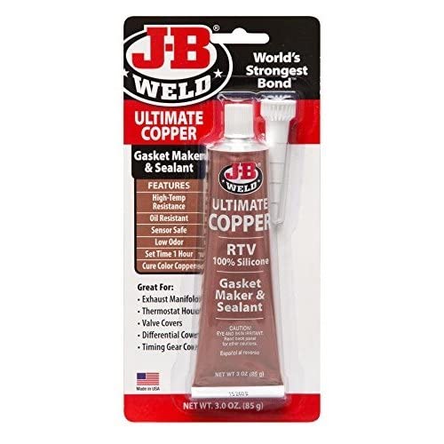 J-B Weld 32325 Ultimate Copper High Temperature RTV Silicone Gasket Maker and Sealant - 3 oz. - Copper - color: Ultimate Copper, size: 3 Ounce (Pack of 1)