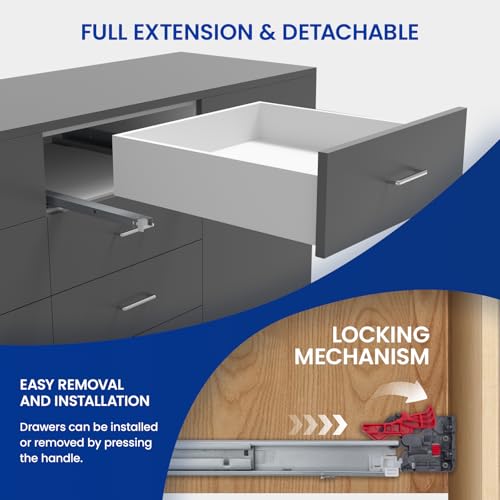 LONTAN 1 Pair Hidden Undermount Soft Close Drawer Slides 9 Inch - color: Soft Close With Bracket, size: 9 Inch