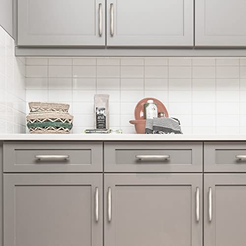 homdiy 20 Pack Brushed Nickel Cabinet Pulls, Solid Zinc Alloy, 4 Inch CC - color: Brushed Satin Nickel, size: 4 Inch Hole Center