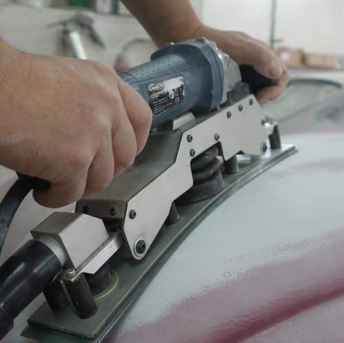 Electric Flexible Orbital Sander Flexisander FS40070E 110 V, 15 3/4 x 2 3/4 in, Variable Speed, Sands Flat and Curved Surfaces, Very Effective for Vehicle Body Repairers, Shipbuilders, Composite, Wood