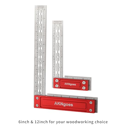 Precision Woodworking Square, Woodworking Scriber Marking Line Ruler 12inch - style: 12 Inch