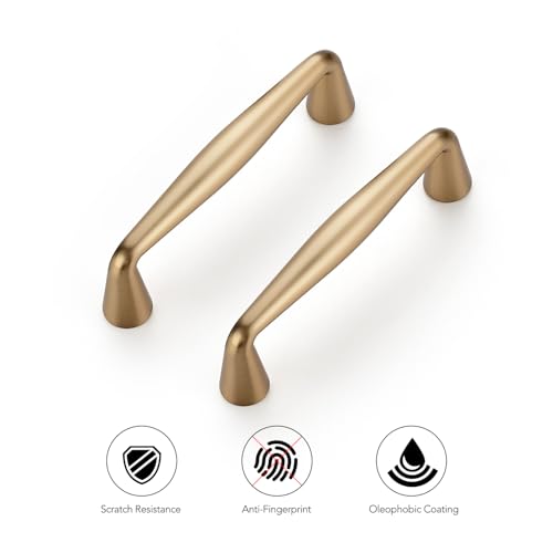 Ravinte Champagne Bronze Cabinet Handles Solid Handles,3 Inch,10 Pack - color: Champagne Bronze, size: 3 Inches Hole Center