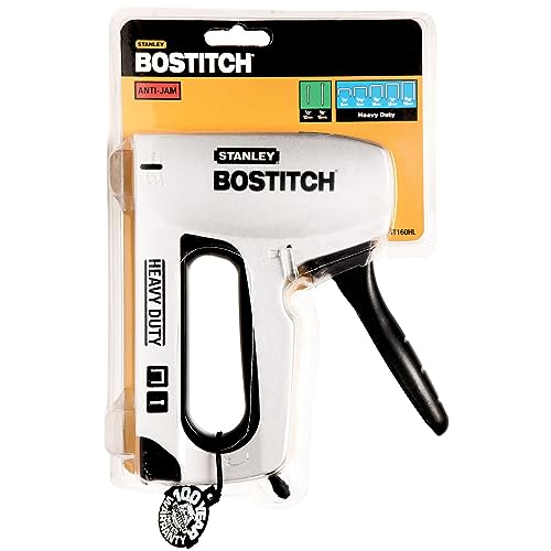 BOSTITCH Heavy Duty Staple Gun, Anti-Jam Mechanism, Ideal for Molding, Picture Frames, Carpet Padding, and Insulation (BT160HL)