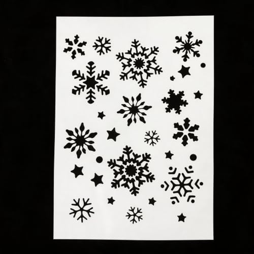 TIAMECH A4 Reusable Snowflake Stencil for Painting - color: Snowflake