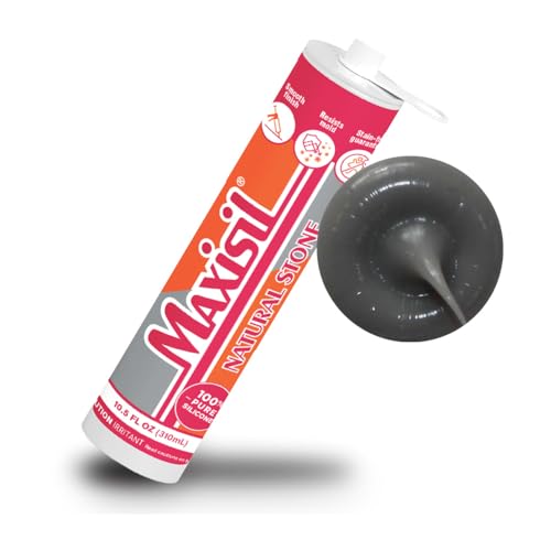 Maxisil Natural Stone Silicone Sealant 10.4 oz - N16 Dark Grey - color: N16 Dark Grey
