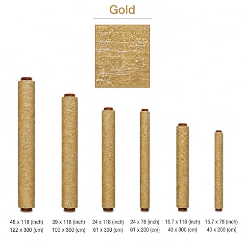 Very Berry Sticker Gold Peel and Stick Wallpaper (15.7" x 118", 2 Pack) - color: Gold, size: 15.7" x 118" (2-pack)