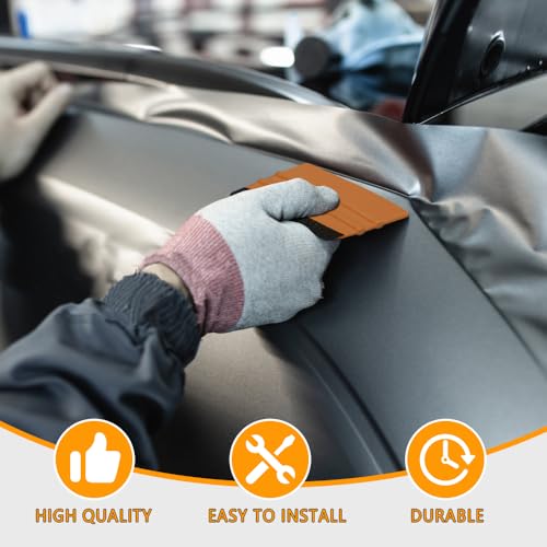 10PCS Vinyl Squeegee, 4 Inch Car Vinyl Scraper Decal Applicator - color: Gold