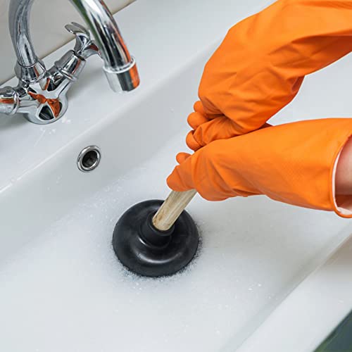Latex Free Nitrile Cleaning Gloves, Small, 3 Pairs - color: Orange+pink+red, size: Small