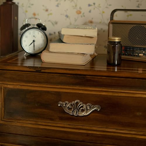 4-Pack Antique Brass Bail Drawer Pulls, 3-3/8 Inch Hole Centers