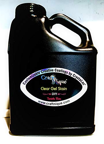 CrystaLac, CraftNique Clear Gel Stain & Glaze DIY Tintable Base (Water-Based) (Gallon) - size: Gallon
