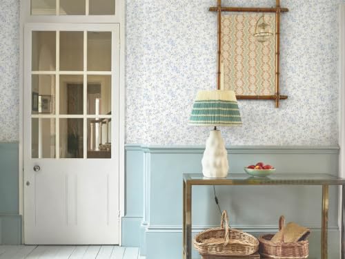 Peel and Stick Wallpaper for Nursery Blue Cherry Blossom Waterproof - color: Blue, size: 17.3" x 197"