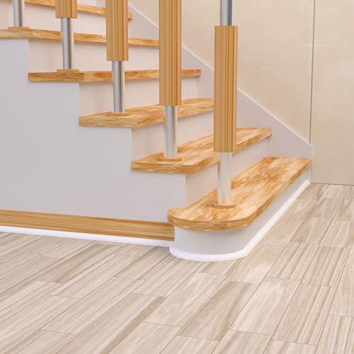 Flexible Quarter Round Molding, Mini Peel and Stick Rubber Trim Molding(White,480Inch) - color: White, size: 1/2 in x 40 ft