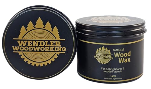 Natural Wood Wax (4 oz) for Cutting Boards, Wooden Utensils, Butcher Blocks, Wooden Surfaces - Made with Natural Beeswax and Mineral Oil, Handcrafted in USA, Food Safe, Conditioner, Wood Butter - size: 4 Ounce