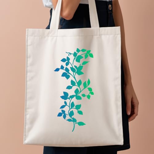 6Pcs Vine Leaves Wall Stencil Templates 11.7 x 8.3 Inch Reusable Plastic Plant Art Stencils for Painting on Wood Wall Floor Tile Fabric Glass Furniture, Flower DIY Home Decor Or Craft Stencil - style: Vine B