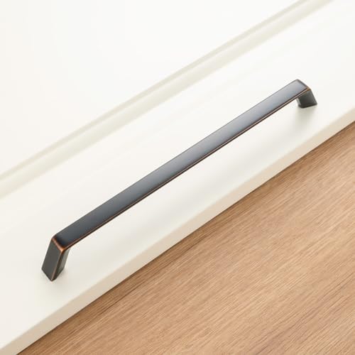 KOOFIZO 1 Pack 8-4/5 Inch Oil Rubbed Bronze Cabinet Pulls Rubbed Bronze Cabinet Handles Hardware for Kitchen Cabinets Drawers P21 Bedroom Dresser Bathroom Vanity Cupboard - color: Oil Rubbed Bronze, size: 8-4/5" CC - 1Pcs