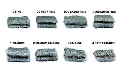 Red Devil 0325 Steel Wool, 2 Medium Coarse, (Pack of 8) - size: 8 Pads, style: 2 Medium Coarse