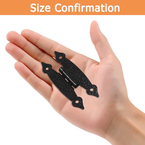 12 Pcs H-Shape Cabinet Hinges, Black Hammercraft Flat Flush Mount - color: Black, size: 12 Pack