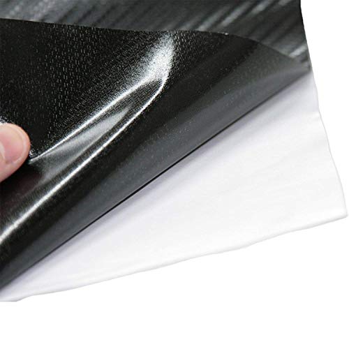 LZLRUN 3D Black Carbon Fiber Car Vinyl Wrap Self-Adhesive Film 1.5ft x 5ft - color: Black, size: 1.5ft x 5ft