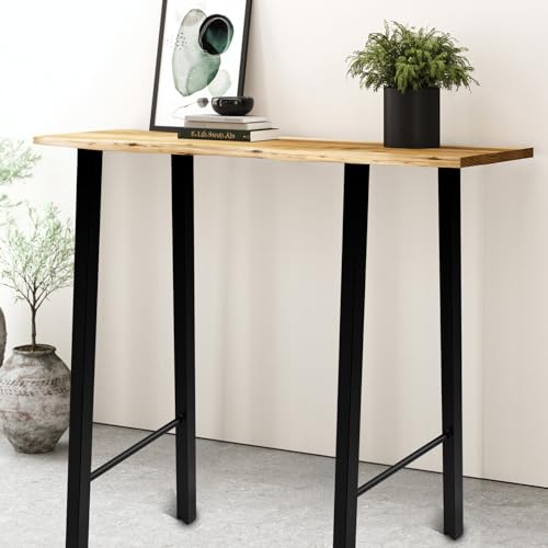 ALLCOS Bar Table Legs 40 Inch Metal Dining Table Legs Heavy Duty Metal Desk Legs Coffee Table Legs, Black, Set of 2 - size: 40 Inch