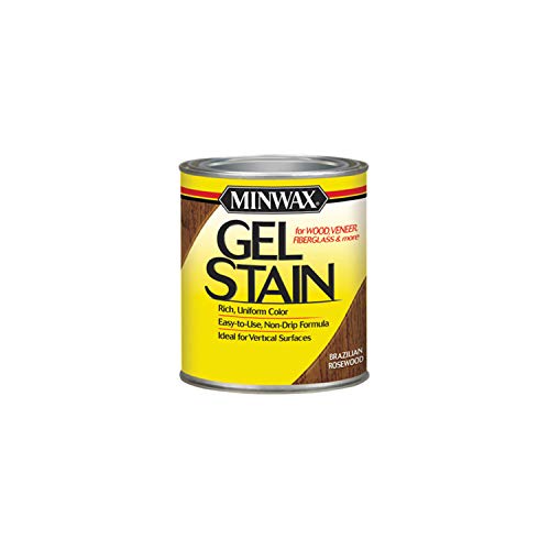 Minwax 260804444 Interior Wood Gel Stain, 1/2 pint, Brazilian Rosewood - color: Brazilian Rosewood, size: 1/2 Pint
