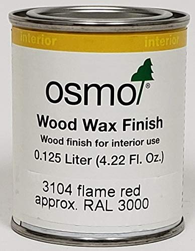 osmo, Wood Wax Flame Red 3104 - .125 Liter - Interior Use - color: Flame Red, size: .125 Liter