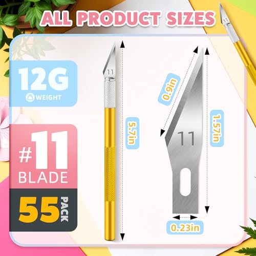 55PCS Exacto Knife Set, Craft Knife, Hobby Knives with 50PCS Blades - style: Multi-1 – 5 Knives / 50 Blades