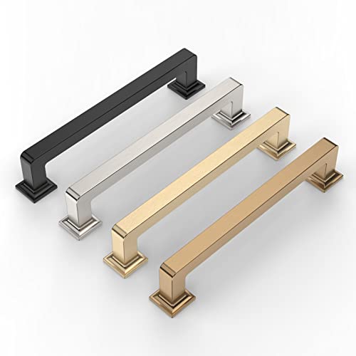 9BUILD 10 Pack 5 Inch Champagne Bronze Cabinet Handles,Kitchen Hardware - color: Champagne Bronze, size: 5"/128MM Hole Center