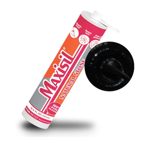 Maxisil Natural Stone Silicone Sealant 10.4 oz - N18 Black, RDX1001BL - color: N18 Black